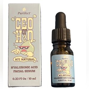 Purifect®
CEO of H20
97% NATURAL
HYALURONIC ACID
FACIAL SERUM Travel 0.33 FL OZ